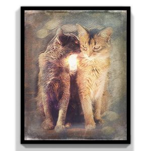 deux chats art vintage