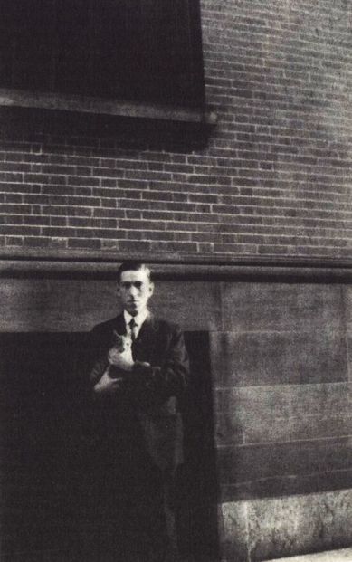 Lovecraft with his cat